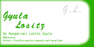 gyula lositz business card